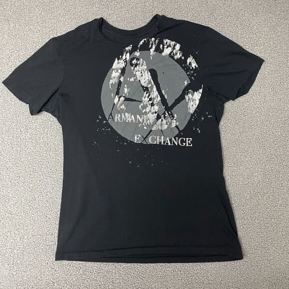 Men’s‎ Armani Exchange T-shirt Black Size Medium graphic tee - Picture 1 of 6